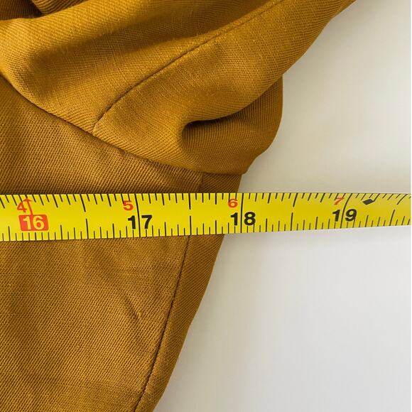 Elizabeth And James Yellow Linen Blend Blazer Women's Size 6 - Picture 10 of 13